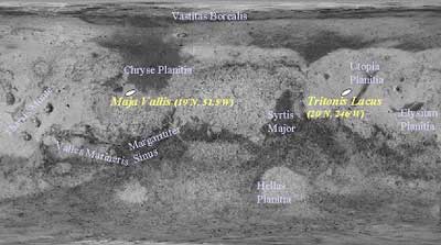 Landing sites