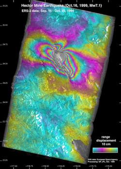 Satellite photo of quake area 