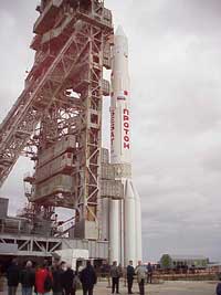 Upright rocket