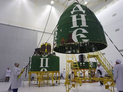 Spaceflight Now | Breaking News | Dnepr rocket boosts seven satellites ...